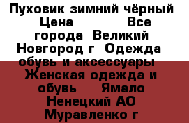 Пуховик зимний чёрный › Цена ­ 2 500 - Все города, Великий Новгород г. Одежда, обувь и аксессуары » Женская одежда и обувь   . Ямало-Ненецкий АО,Муравленко г.